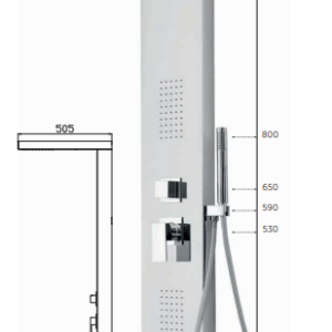 Colonna Doccia 4002 sospesa in acciaio inox