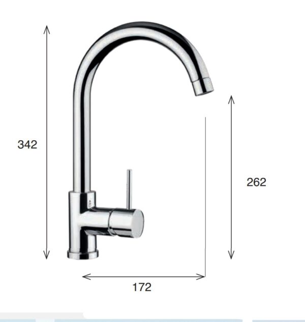 Rubinetto cucina serie Saturno