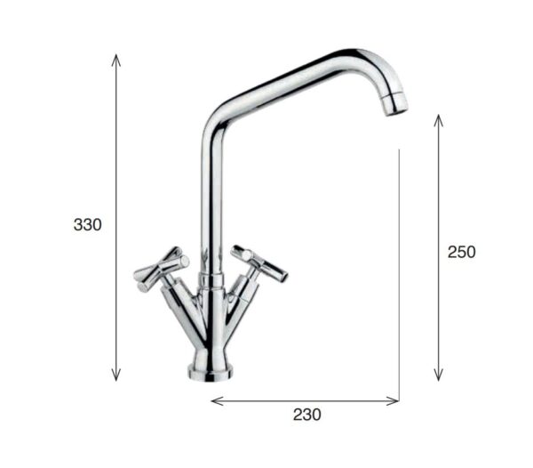 Rubinetto cucina serie Sirio