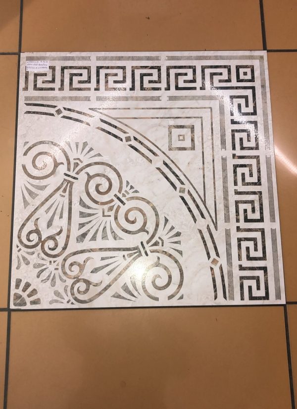 Rosone Roseton Brescia Lappato Bianco 120x120