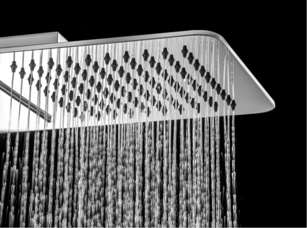 Soffione doccia a parete con pioggia e cascata - IB RUBINETTERIE