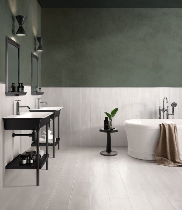 Piastrella Lakewood White 20x120 Ceramica Sant'Agostino