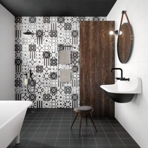 Patchwork B&W Black 20x20