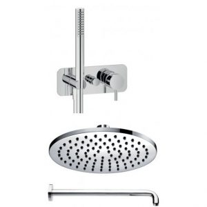 Kit MyShower completo di soffione MonAmour, braccio tondo, Ib box e parte esterna  - IB RUBINETTERIE