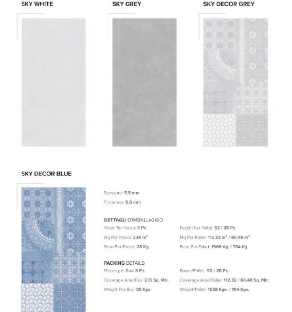 Sky Decor Blue 60x120 sp. 5.5 - immagine 2