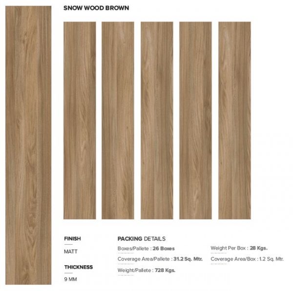 Snow Wood Brown 20x120 - immagine 2