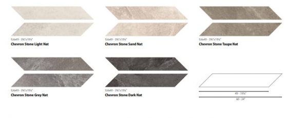 Chevron Stone Sand 9,4x49 Nat - immagine 4