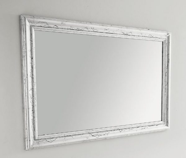 Cornice Maya Foglia Argento Anticata 110 cm
