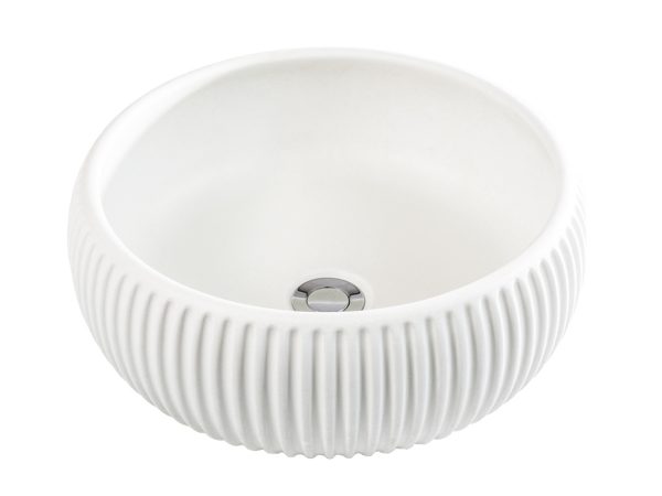 Lavabo in cemento PlissèRound Basin 37x15