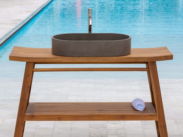 Lavabo in ceramica BetonZero Basin 60x35 - immagine 3