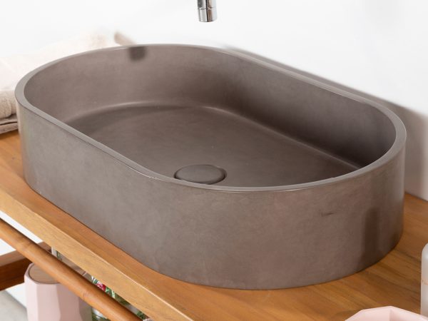Lavabo in ceramica BetonZero Basin 60x35 - immagine 4