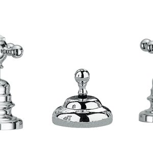Miscelatore bidet a tre fori senza bocca con scarico e salterello Melrose20