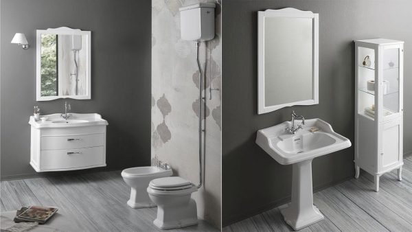 Lavabo Arcade ( AR 834) cm 73 + Colonna ( AR 805) Simas